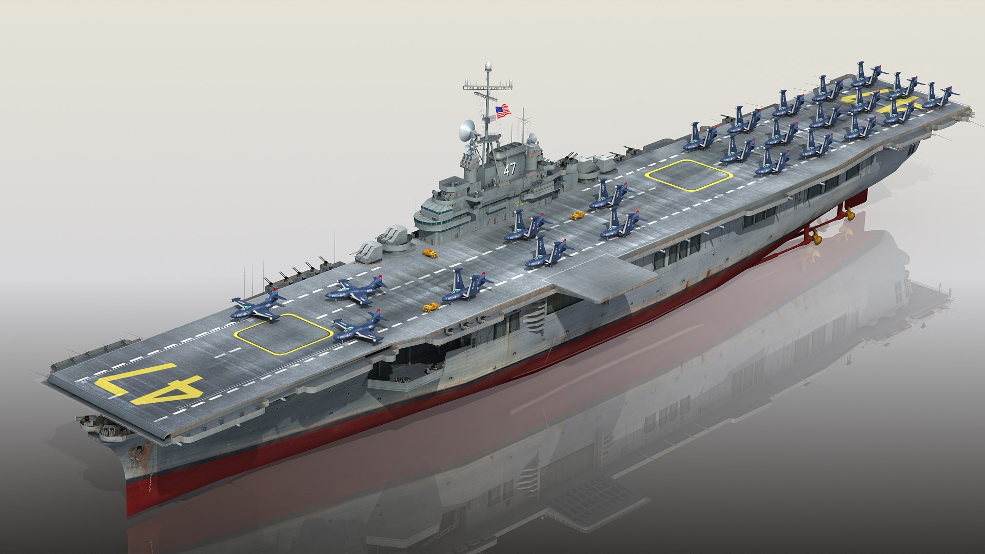 USS Philippine Sea CV-47 3D Model - TurboSquid 2075481