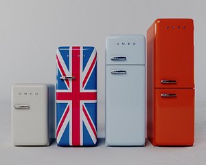 smeg refrigerator 3D model