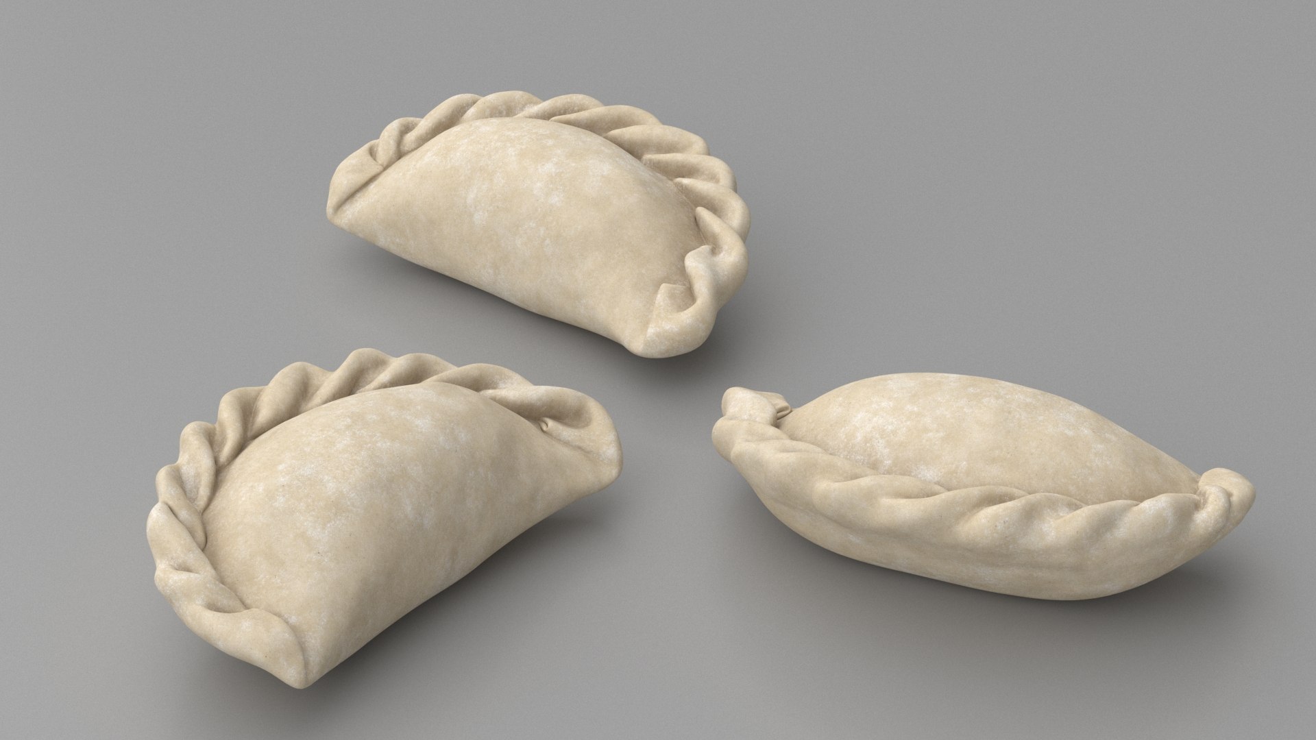 Pierogi Dumpling Raw 3D Model TurboSquid 2239778