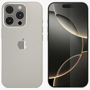 3D Apple iPhone 16 Pro Nature Titanium