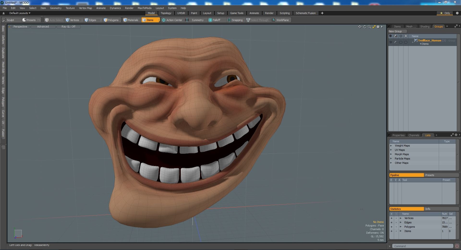 Mouth Closed Troll Face PNG