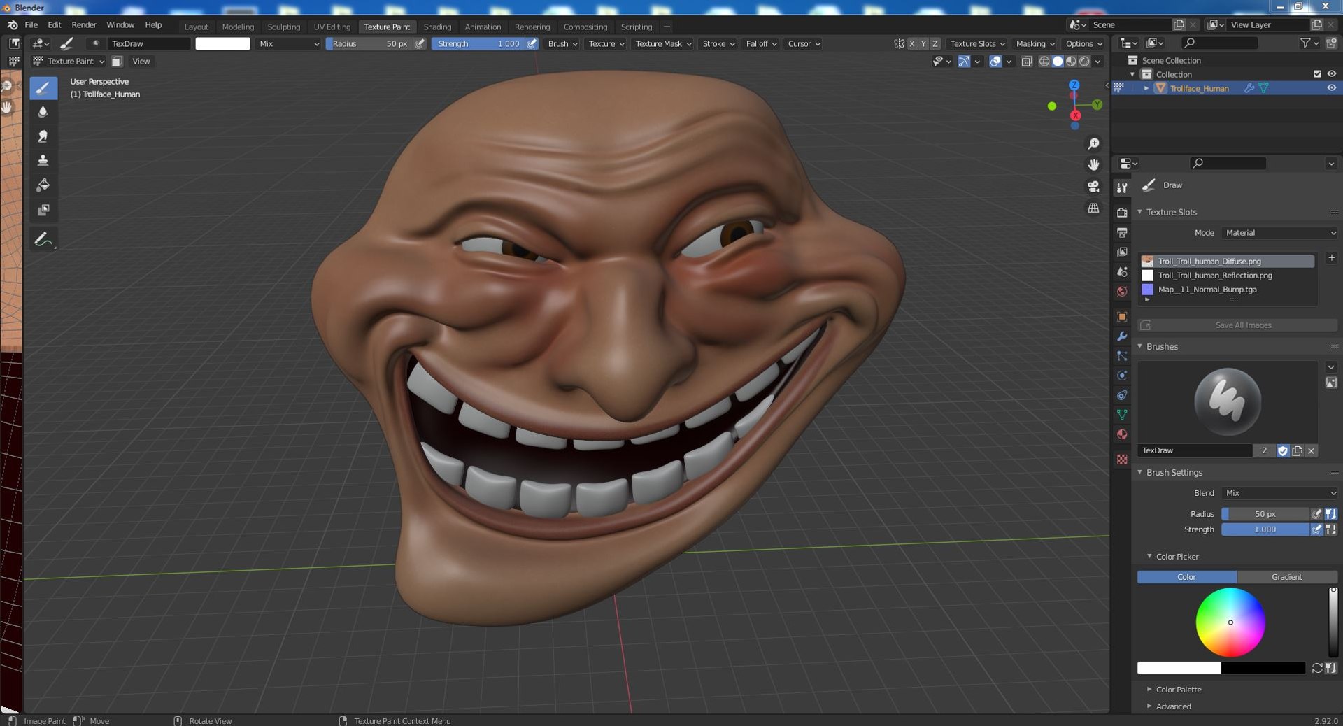 3D Trollface Human - TurboSquid 1832853