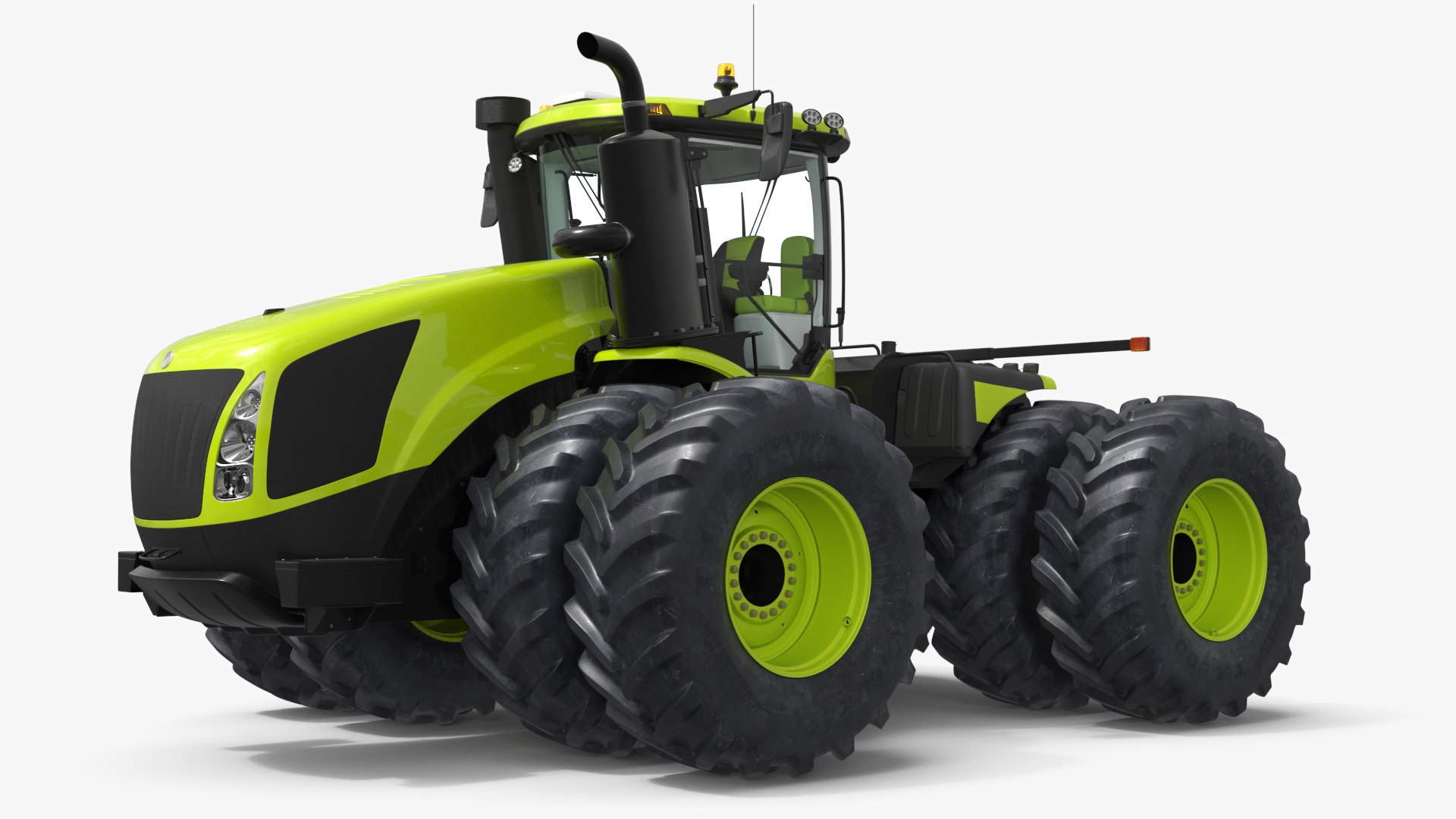 High Power Agricultural Tractor Wheeled 3D model preview