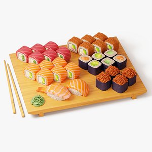 Assorted Sushi Collection 3D model