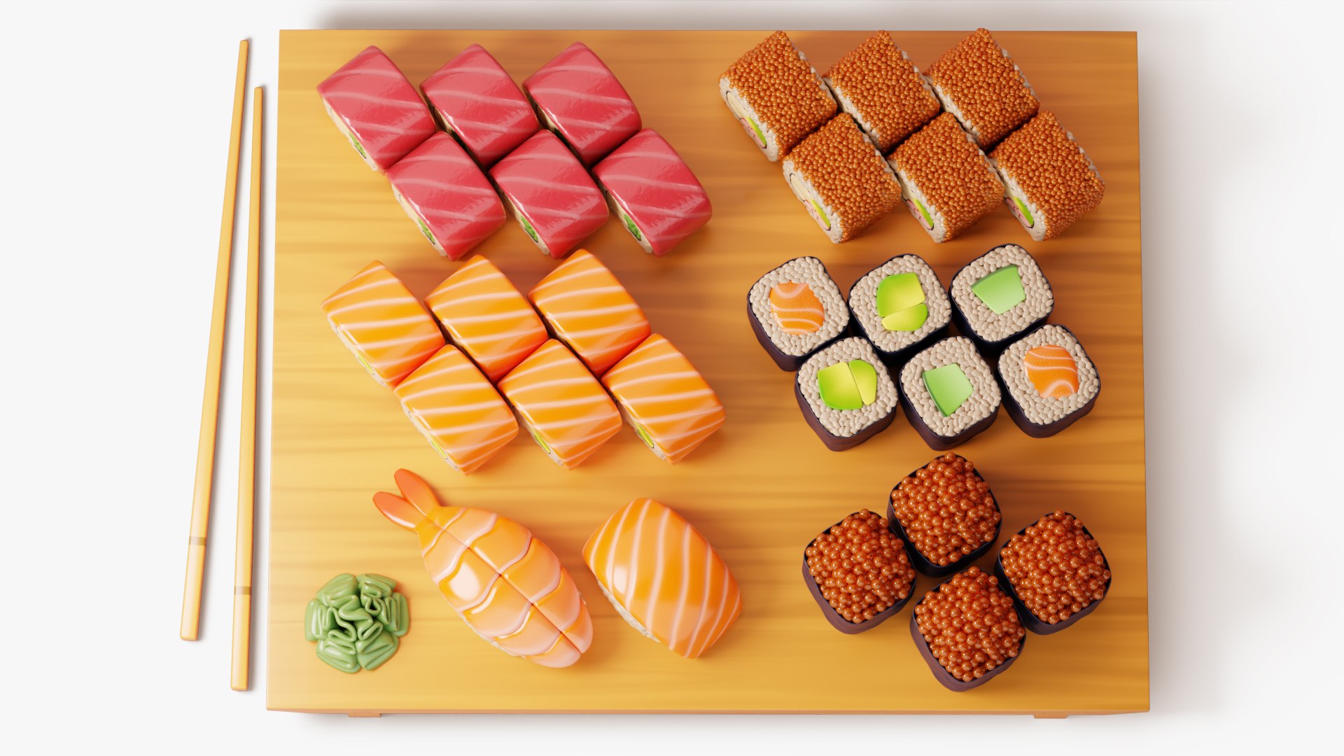 Assorted Sushi Collection 3D model https://p.turbosquid.com/ts-thumb/Je/382615/oj/sushi_board_1/jpg/1771952096/1920x1080/fit_q87/858e21b83ea202c6d335afa1c3921608bb14b85d/sushi_board_1.jpg
