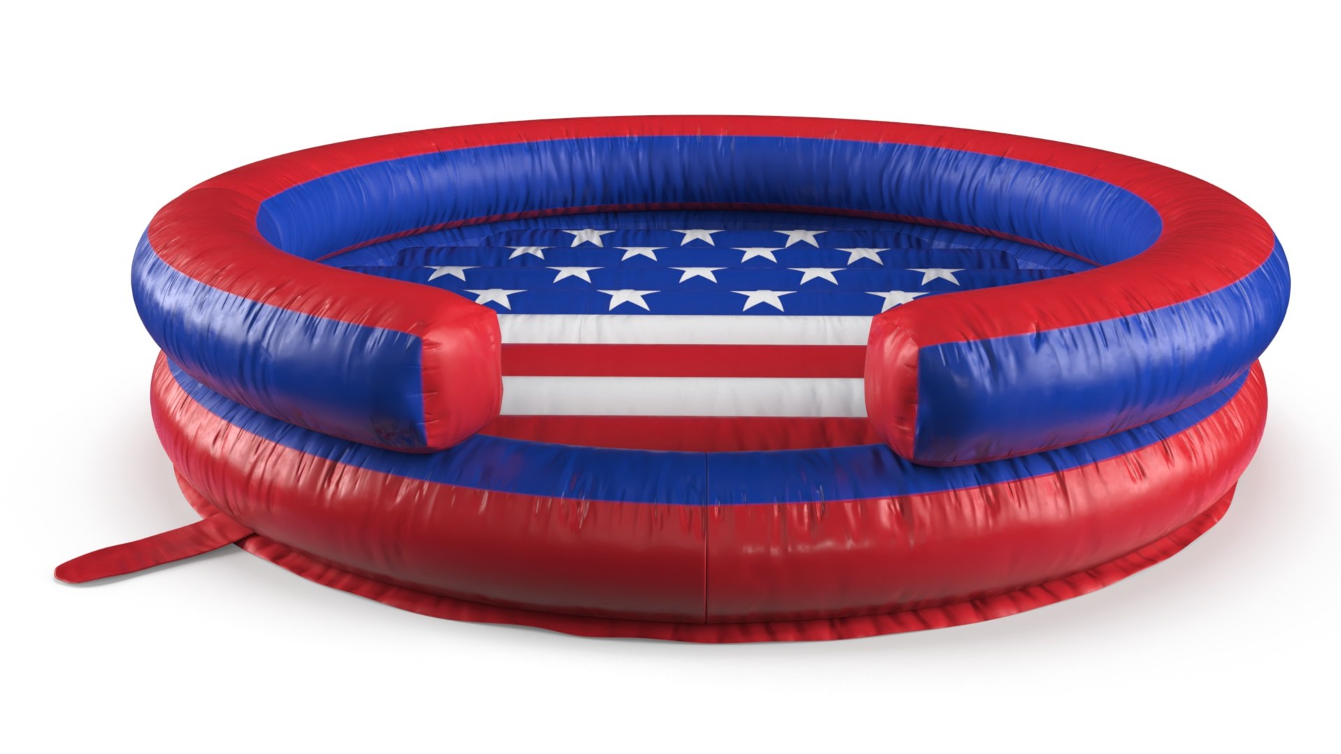 Inflatable Ring Bounce Pad US Colors 3D model preview