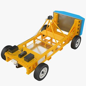 Car Crash Test Dolly 01 3D model