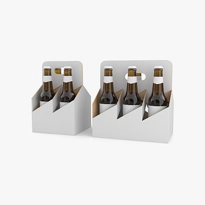 4 Pack and 6 Pack 330ml Beer Carriers 3D model