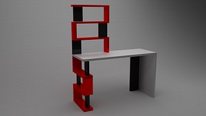 Table with Shelves Low-Poly