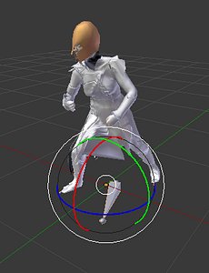 Animated attacking female soldier