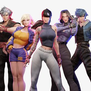 STYLIZED FIGHTING GAME CHARACTERS - BUNDLE EDITION