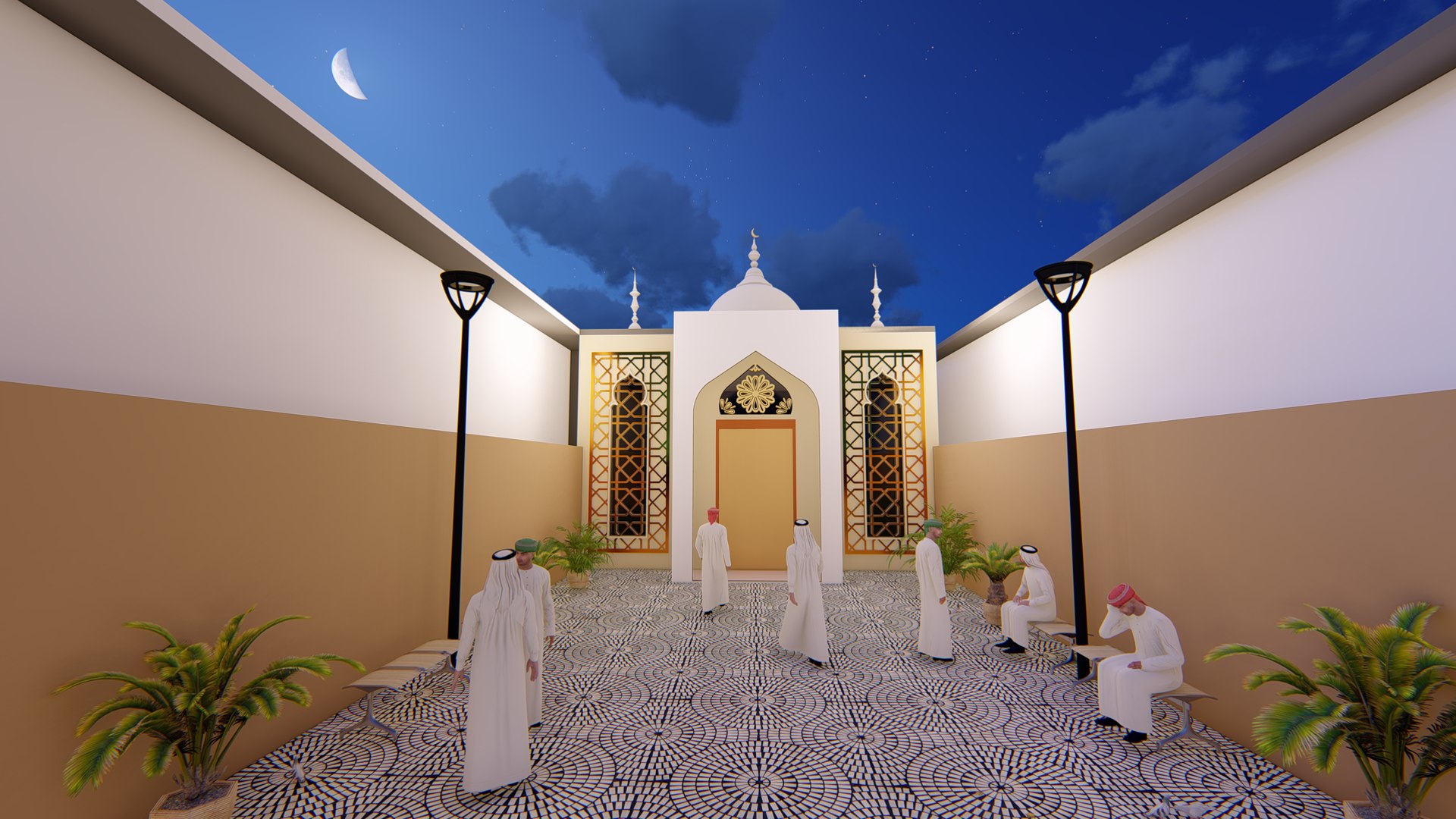 Mosque model - TurboSquid 1382036