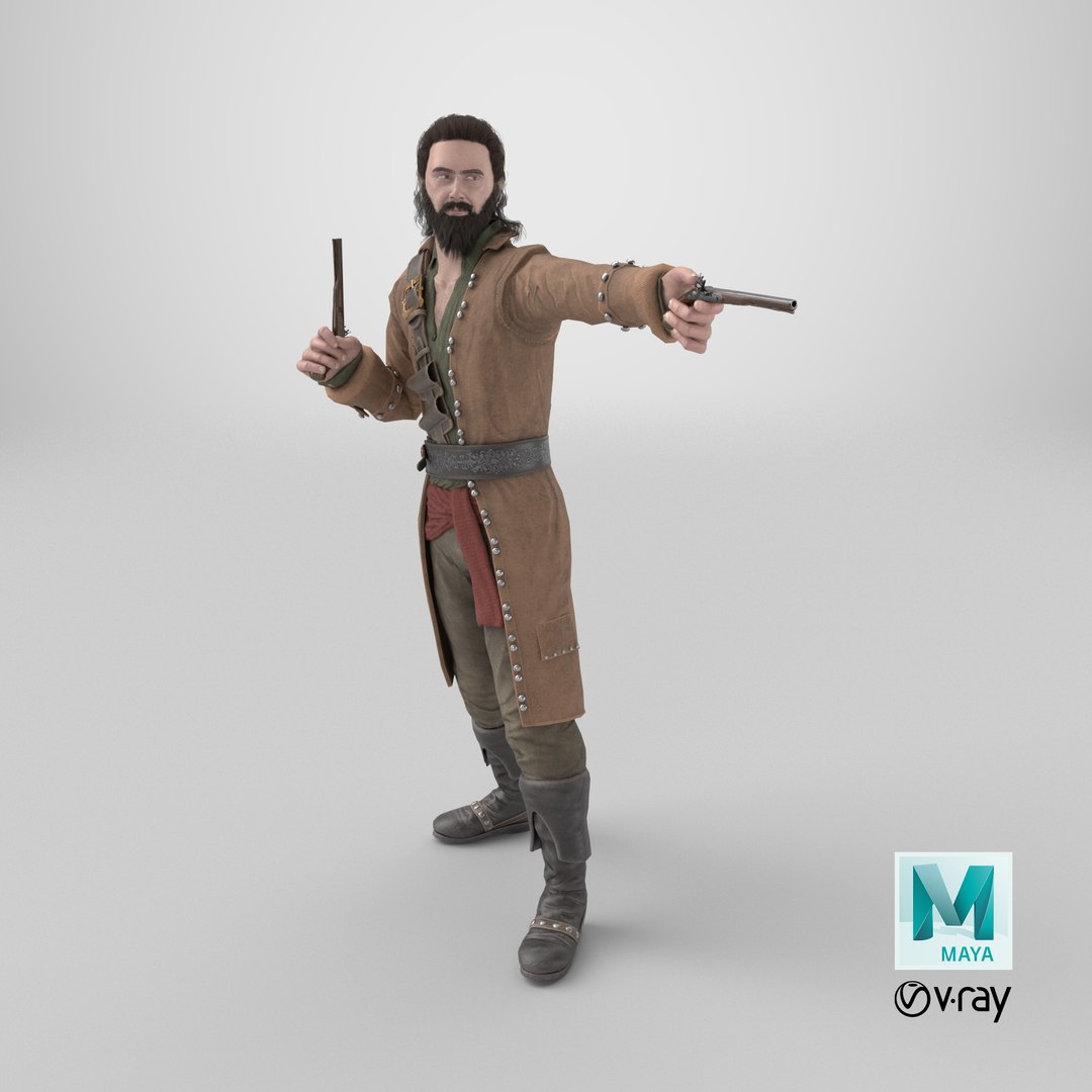3D Rogue Pirate Man with Pistols model https://p.turbosquid.com/ts-thumb/Je/F1wghq/nO/stemcell_maya_vray_render/png/1714474804/1920x1080/fit_q87/3ac238f8896d5a8f2316228c7377212b08e7ebf6/stemcell_maya_vray_render.jpg