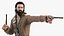 Homme pirate voyou avec des pistolets