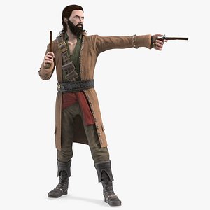 Rogue Pirate Man with Pistols