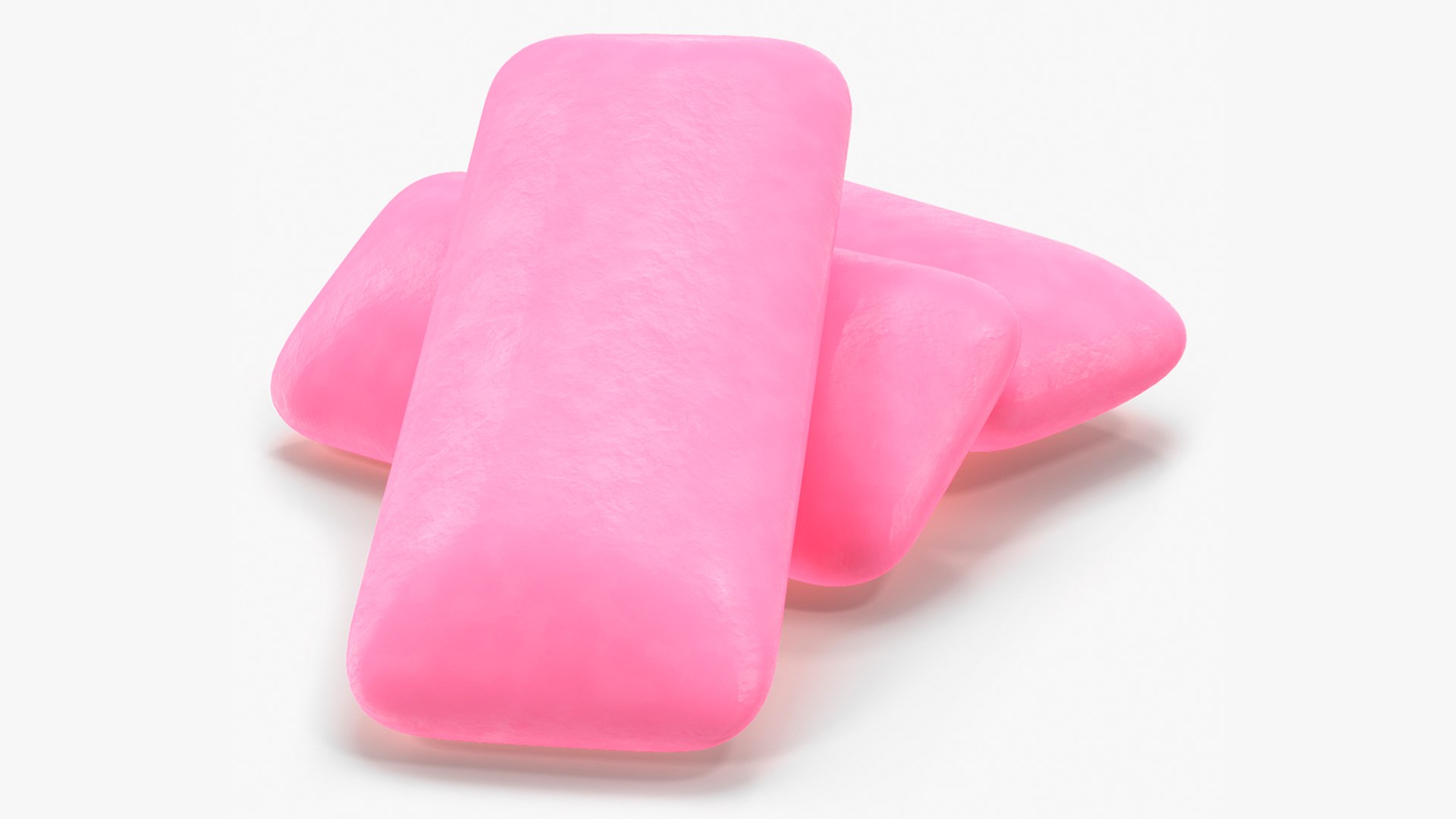 Fruit Chewing Gum Pads Purplepink 3D model preview
