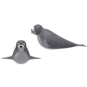 3D cartoon seal