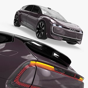 3D model Audi E Electric Crossover Purple