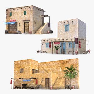 Photorealistic Old Arabic Islamic House Collection