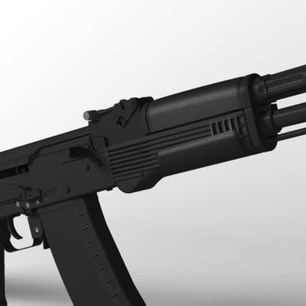 ak-74m assault rifle ak 3d max