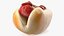 Hot Dog with Ketchup Mustard Zigzag