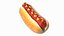 Hot Dog with Ketchup Mustard Zigzag