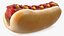 Hot Dog with Ketchup Mustard Zigzag