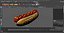 Hot Dog with Ketchup Mustard Zigzag