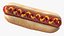 Hot Dog with Ketchup Mustard Zigzag