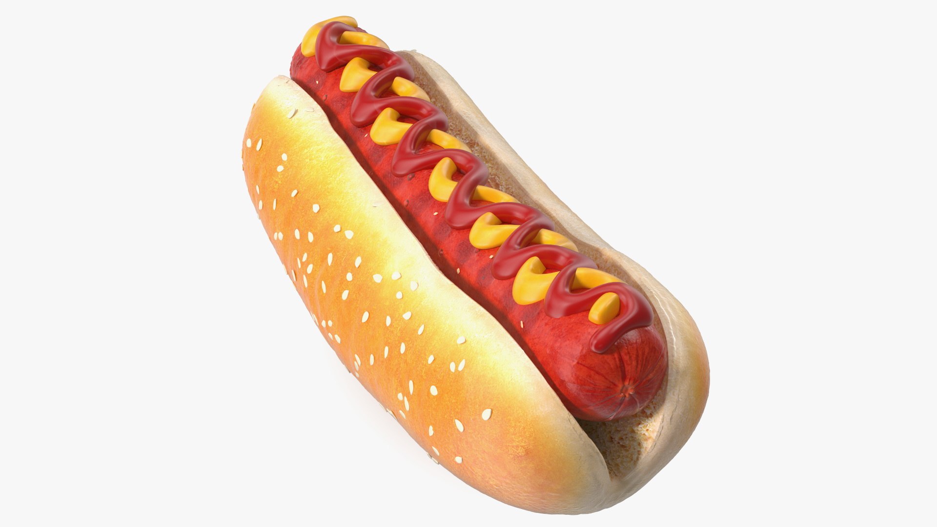 Street Food Kiosk with Hot Dogs Collection 3D model preview