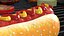Hot Dog with Ketchup Mustard Zigzag