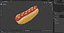 Hot Dog with Ketchup Mustard Zigzag