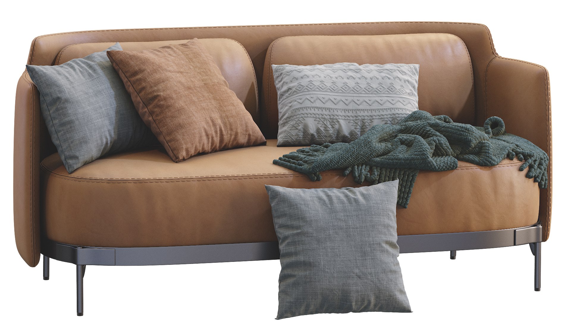 Minotti Tape Leather Sofa 3D model - TurboSquid 1750242