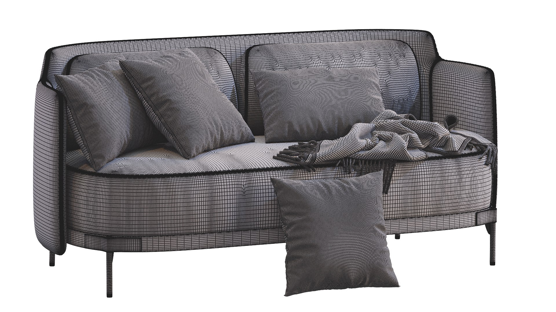 Minotti Tape Leather Sofa 3D model - TurboSquid 1750242