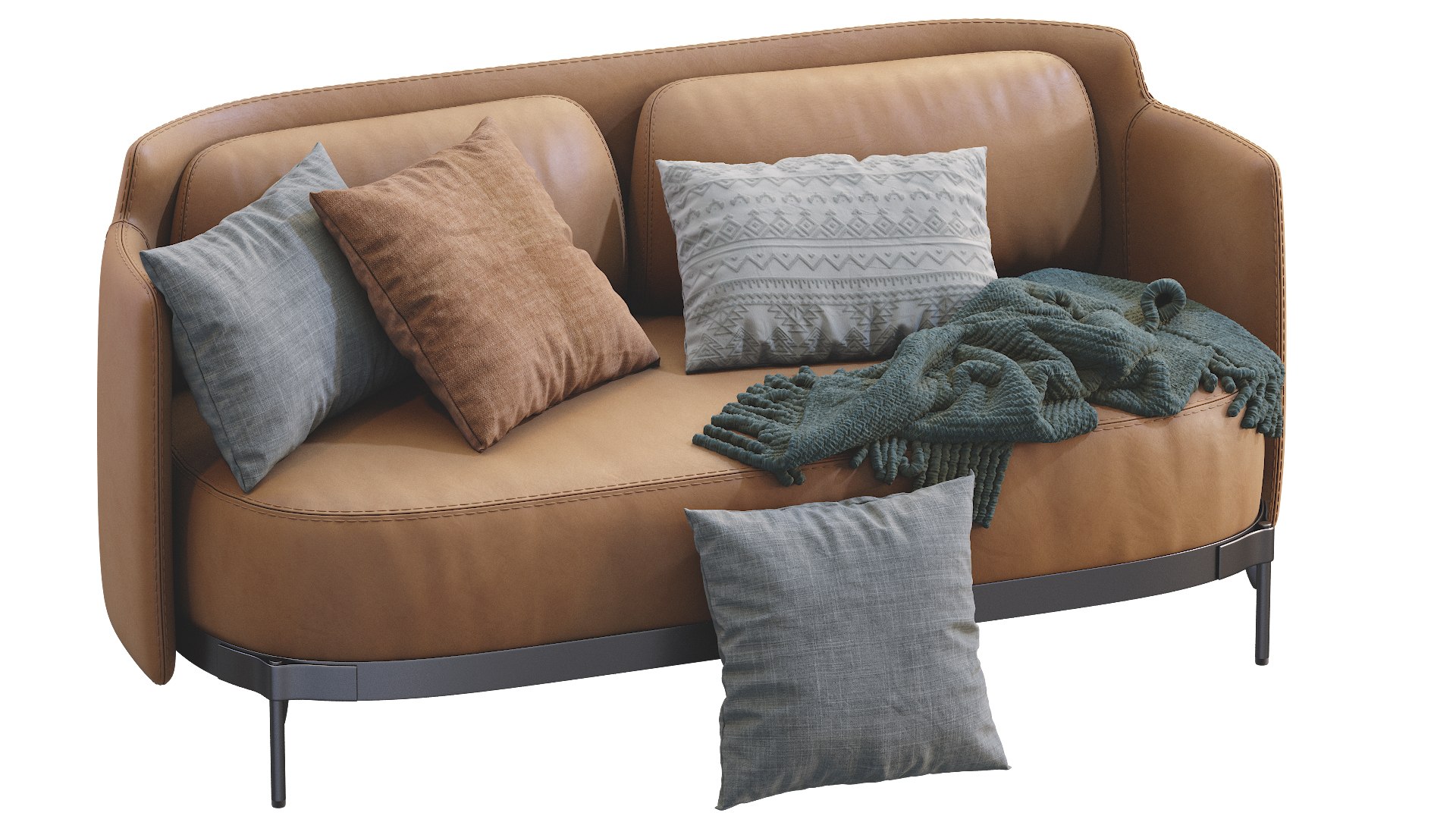 Minotti Tape Leather Sofa 3D model - TurboSquid 1750242