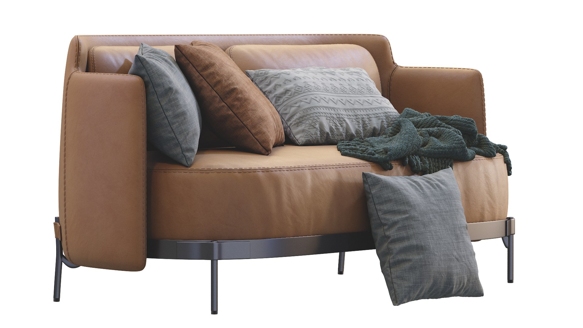 Minotti Tape Leather Sofa 3D model - TurboSquid 1750242