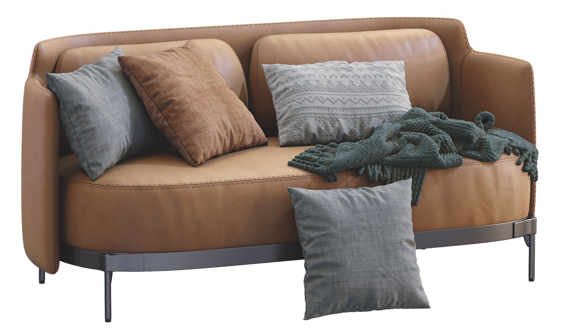 Minotti Tape Leather Sofa 3D model - TurboSquid 1750242