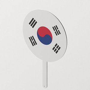 3D model Korean Hand Fan