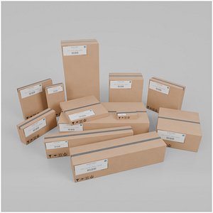 3D Complete Cardboard Box Collection Vol.2 - Rigged and Customizable