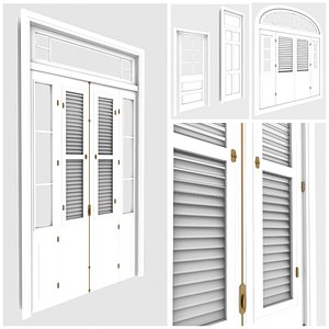 tropical windows doors miami 3d model