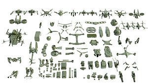 Sci-Fi Drone Kitbash Mega Pack 125 Hard Surface Assets