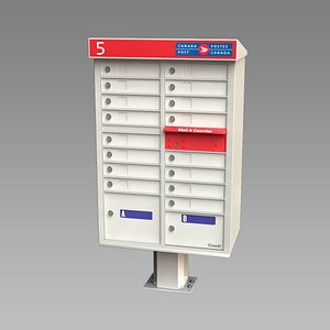 canada post mailbox mail box 3d model