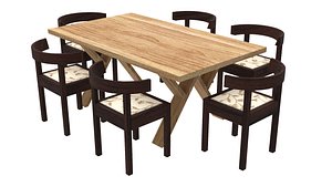 3D Dining Table 01