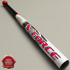 3d model bat baseball
