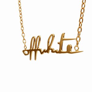 white logo necklace 3D