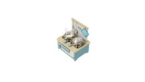 3D Children Kitchen Set