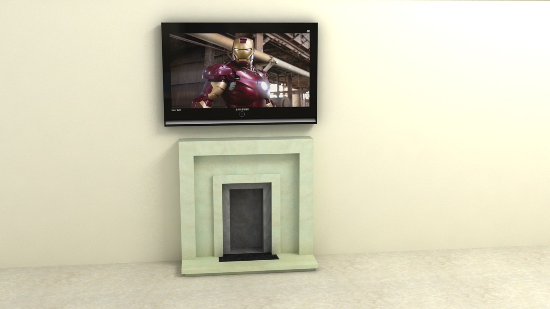 Samsung Tv Fireplace 3d Max