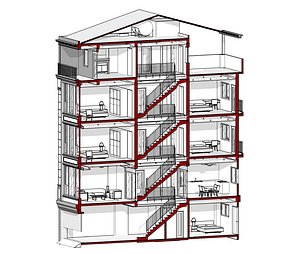 Neoclassical Townhouse 4x14 m