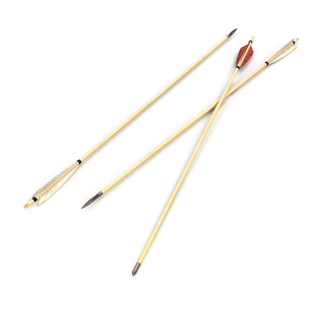 Bow Arrows Set 3D model preview