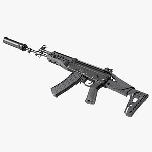 Silenced Kalashnikov Firearm AK-12